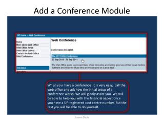 Add a Conference Module