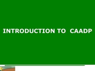 INTRODUCTION TO CAADP