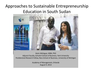 Approaches to Sustainable Entrepreneurship Education in South Sudan
