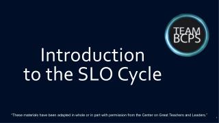 Introduction to the SLO Cycle