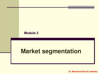 Market segmentation