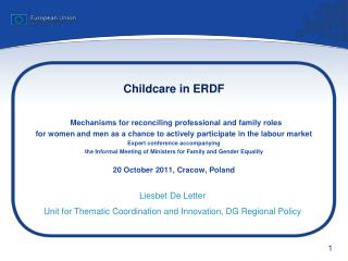 Childcare in ERDF