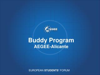 Buddy Program AEGEE-Alicante