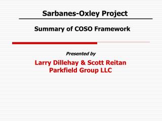 Sarbanes-Oxley Project