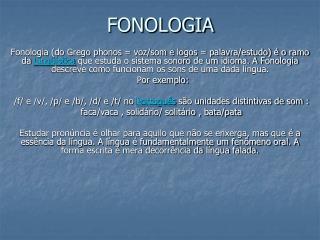 FONOLOGIA