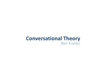 Conversational Theory