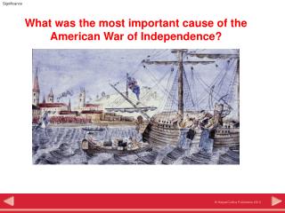 What was the most important cause of the American War of Independence?
