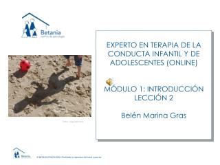 EXPERTO EN TERAPIA DE LA CONDUCTA INFANTIL Y DE ADOLESCENTES (ONLINE) MÓDULO 1: INTRODUCCIÓN