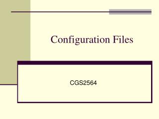 Configuration Files