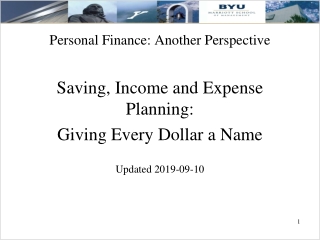 Personal Finance: Another Perspective