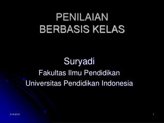 PENILAIAN BERBASIS KELAS