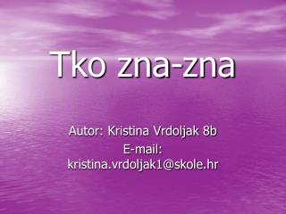 Tko zna-zna
