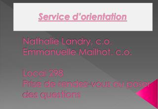 Service d’orientation