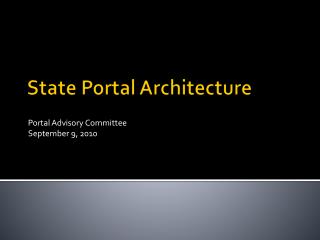State Portal Architecture