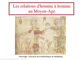 Les relations d'homme à homme au Moyen-Age