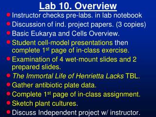 Lab 10. Overview