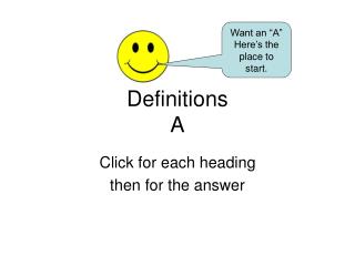 Definitions A