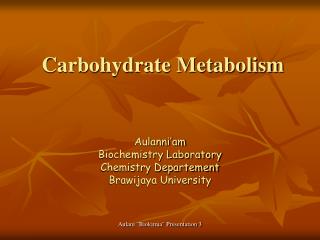 Carbohydrate Metabolism