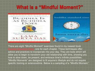 What is a “Mindful Moment?”