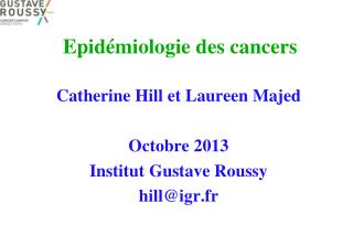 Epidémiologie des cancers