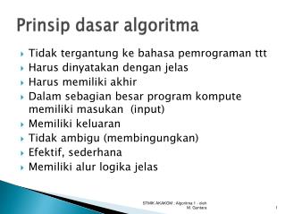 Prinsip dasar algoritma
