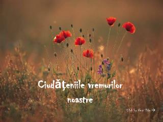 Ciud ǎ ţeniile vremurilor noastre