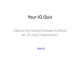 Your IQ Quiz