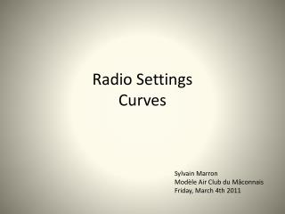 Radio Settings Curves