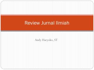 Review Jurnal Ilmiah