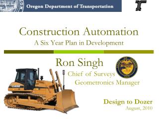 Construction Automation A Six Year Plan in Development