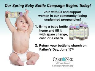 Join with us and support women in our community facing unplanned pregnancies!