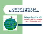 Cuscuton Cosmology: Dark Energy meets Modified Gravity