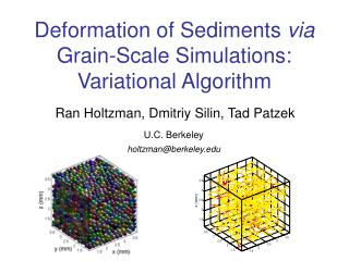 Deformation of Sediments via Grain-Scale Simulations: Variational Algorithm