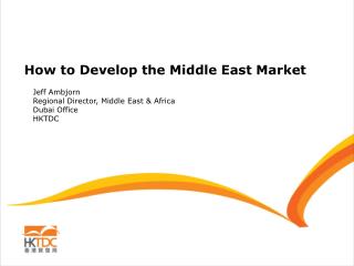 How to Develop the Middle East Market