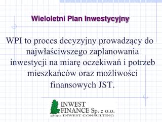 Wieloletni Plan Inwestycyjny