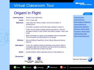 Learning Areas Levels Objectives Software Description