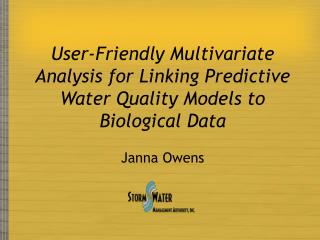 User-Friendly Multivariate Analysis for Linking Predictive Water Quality Models to Biological Data