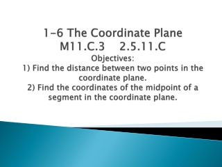 The Coordinate Plane (x, y)