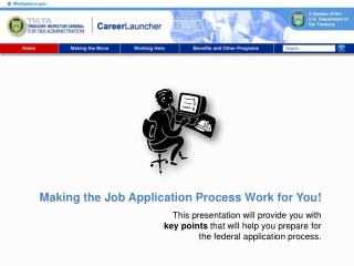 Making the Job Application Process Work for You!
