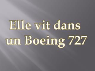Elle vit dans un Boeing 727