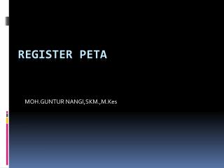 REGISTER PETA