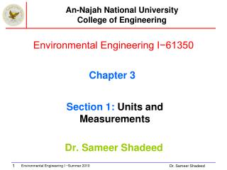 Environmental Engineering I−61350