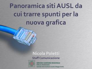 Panoramica siti AUSL da cui trarre spunti per la nuova grafica