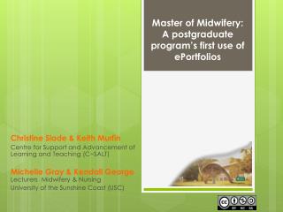 Master of Midwifery: A postgraduate program’s first use of ePortfolios