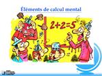 l ments de calcul mental