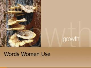 Words Women Use