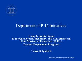 Department of P-16 Initiatives