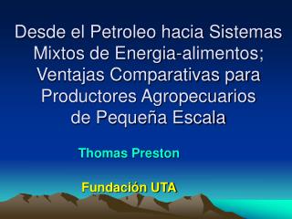 Thomas Preston Fundación UTA