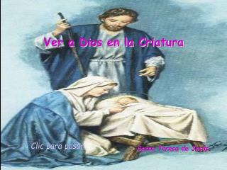 Ver a Dios en la Criatura