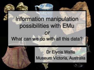 Information manipulation possibilities with EMu or What can we do with all this data?